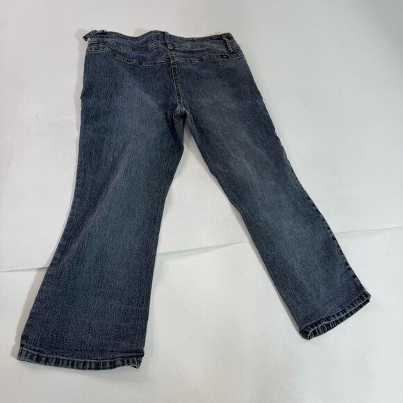 VTG Angels Jeans Womens 13 Blue Cropped y2k Low Rise No Back Pockets - Picture 7 of 10
